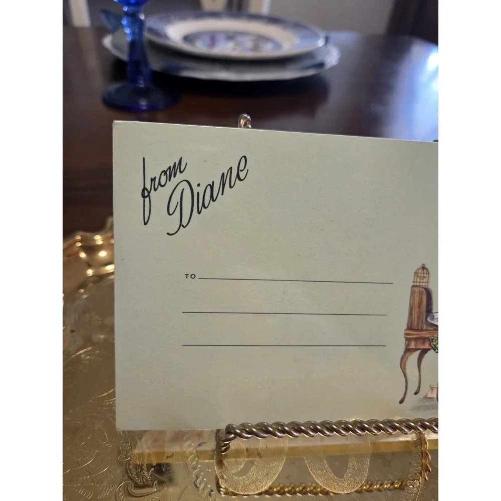 vintage 1960s blank postcard Name Of Diane